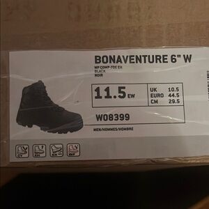 Bonaventure 6" Black Work Boots